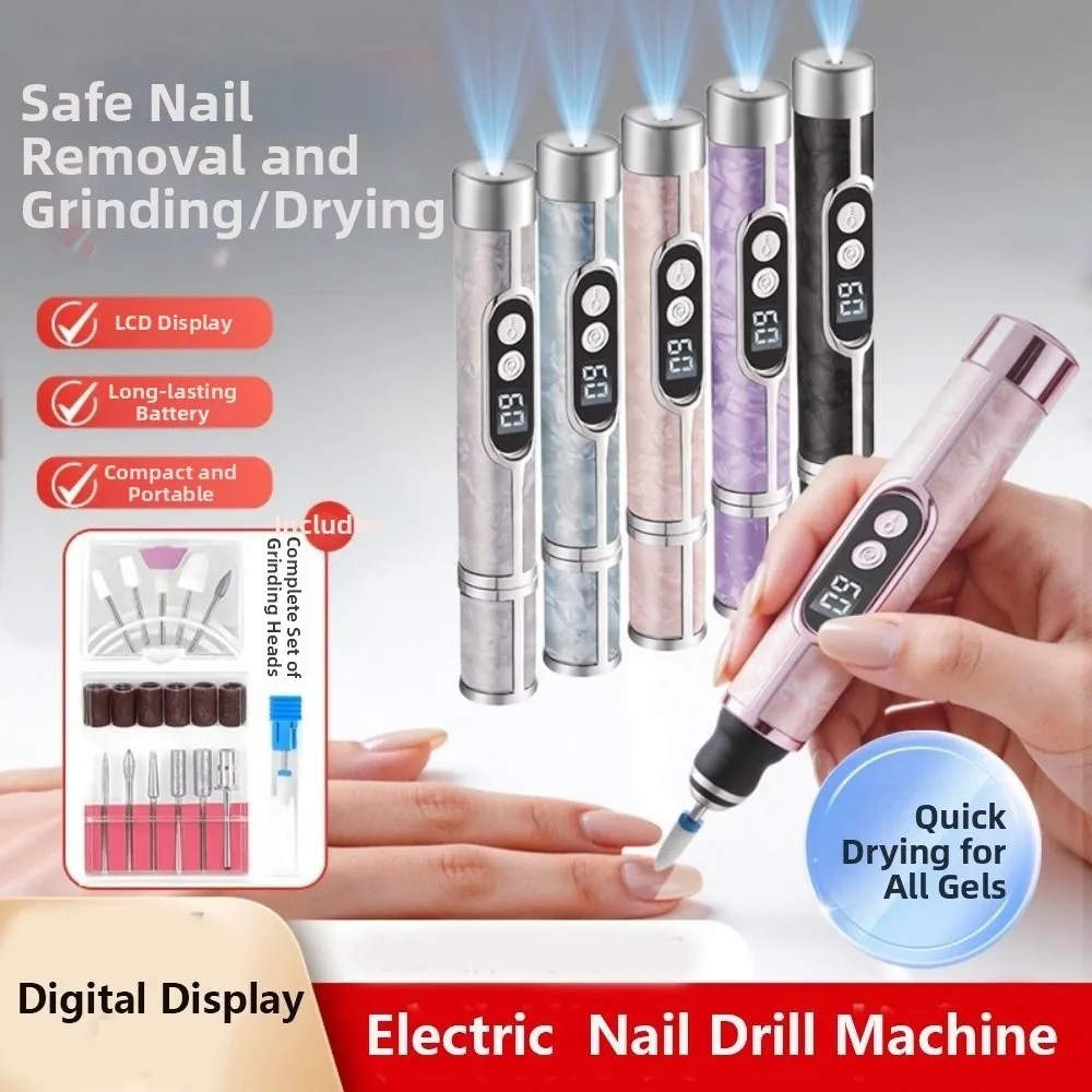High Speed Nail Drill Machine Digital Display Rechargeable Nail Polisher Pen-Style Cordless Electric Nail Sander Nail Care
High Speed Nail Drill Machine Digital Display Rechargeable Nail Polisher Pen-Style Cordless Electric Nail Sander Nail Care