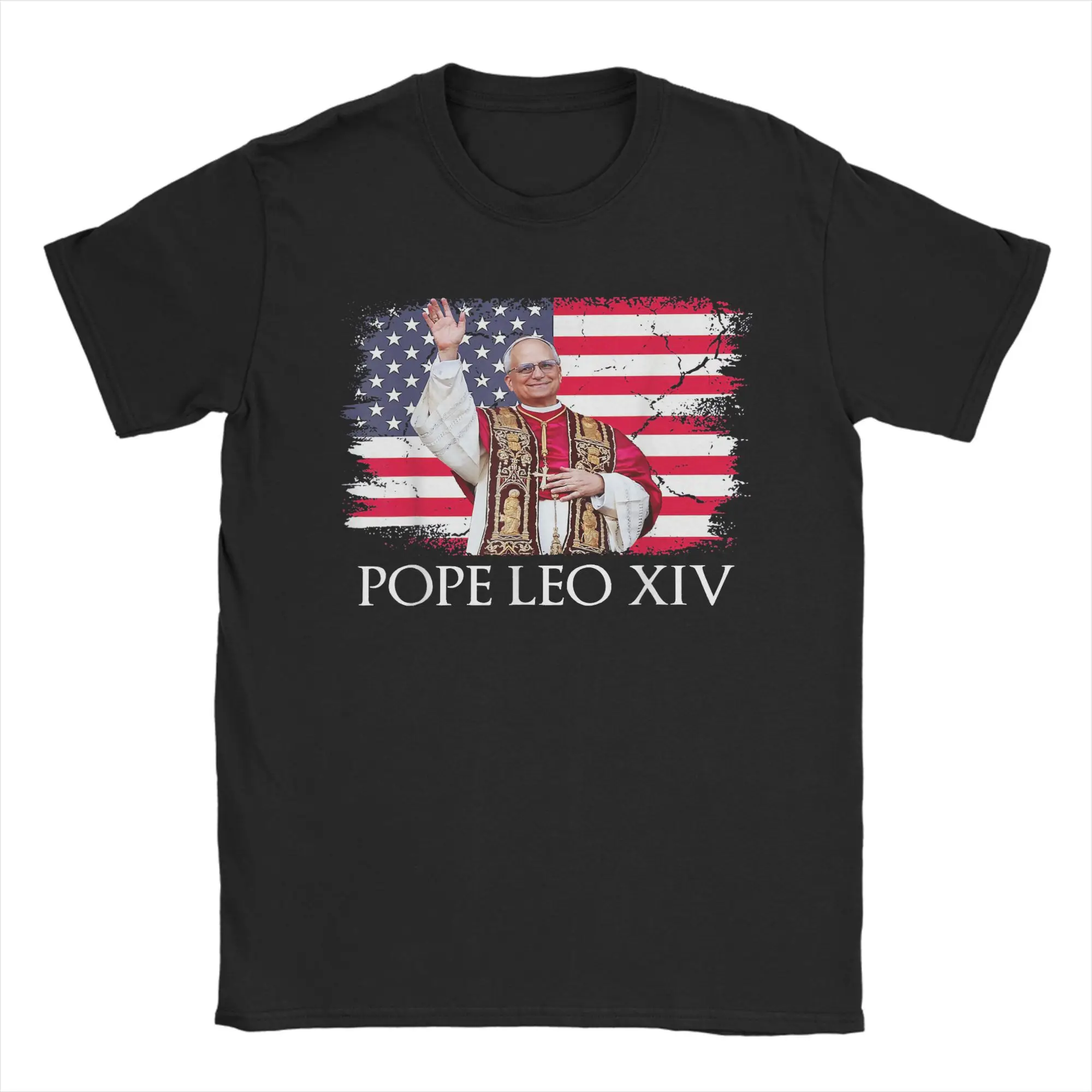 New Pope Leo XIV Robert American Flag T Shirt Summer T-Shirts Men 100% Cotton O-Neck Oversize Short Sleeve Streetwear Tops
New Pope Leo XIV Robert American Flag T Shirt Summer T-Shirts Men 100% Cotton O-Neck Oversize Short Sleeve Streetwear Tops