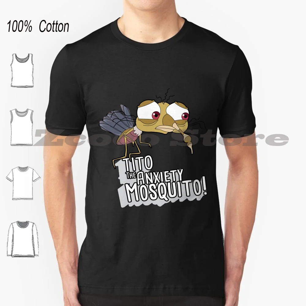 Tito The Anxiety Mosquito T-Shirt 100% Cotton Men Women Personalized Pattern Mosquito Big Netflix Sow Animation Fun Parody
Tito The Anxiety Mosquito T-Shirt 100% Cotton Men Women Personalized Pattern Mosquito Big Netflix Sow Animation Fun Parody