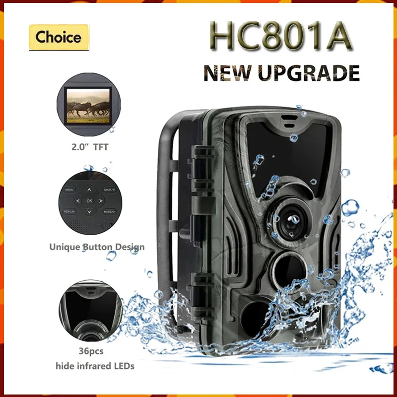 HC801A Hunting Trail Camera Motion Activated Wildlife Camera Night Vision Outdoor Trail Camera Trigger 0.3s Wildlife Scouting
HC801A Hunting Trail Camera Motion Activated Wildlife Camera Night Vision Outdoor Trail Camera Trigger 0.3s Wildlife Scouting