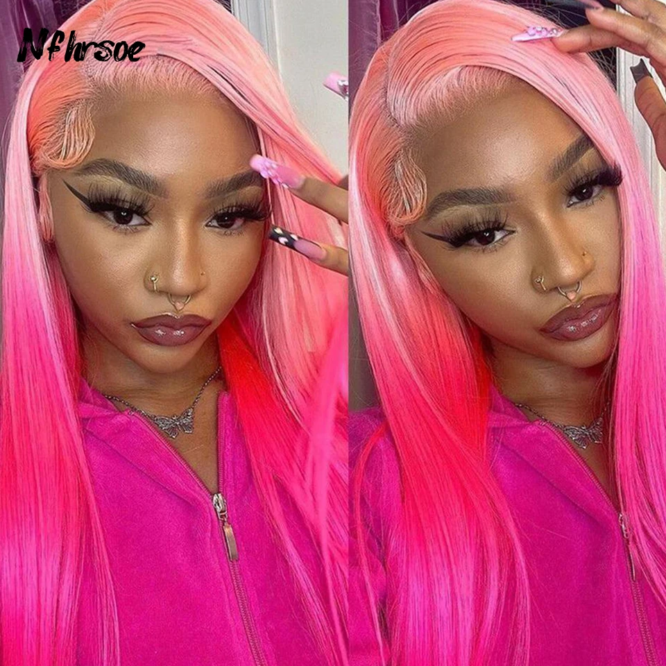 Hot Sale Brazilian Human Hair Wig 13x4 Lace Frontal Wigs Light Pink Long Straight Transparent High Quality Glueless Customize
Hot Sale Brazilian Human Hair Wig 13x4 Lace Frontal Wigs Light Pink Long Straight Transparent High Quality Glueless Customize