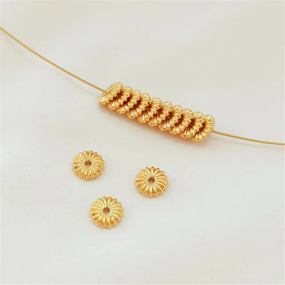 Antique Gold Pumpkin Spacer Bead Sand Gold Bracelet, Bulk Round Handmade DIY Accessory
Antique Gold Pumpkin Spacer Bead Sand Gold Bracelet, Bulk Round Handmade DIY Accessory