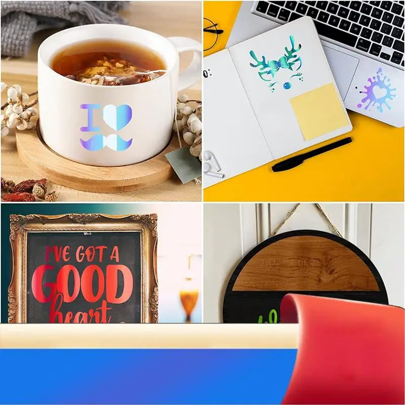 6 листов голографического винила, голографический винил, постоянный винил 12 x 12 дюймов для камеи, хром, красный 
6 листов голографического винила, голографический винил, постоянный винил 12 x 12 дюймов для камеи, хром, красный