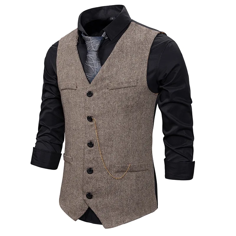 New Men's Vest Suit Vest Slim Single breasted Designer Brand Sleeveless Formal Coat Top Adult Dress Tuxedo
New Men's Vest Suit Vest Slim Single breasted Designer Brand Sleeveless Formal Coat Top Adult Dress Tuxedo