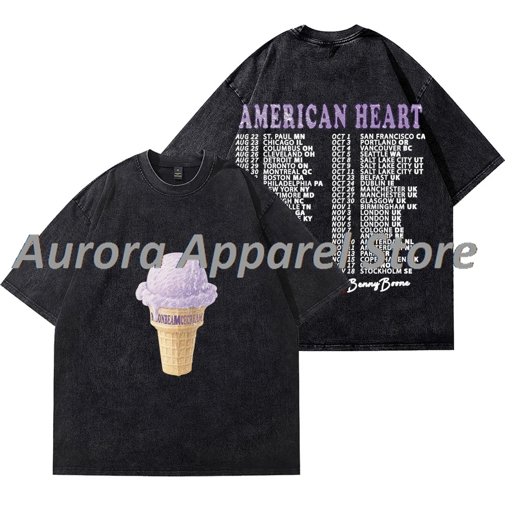 Benson Boone Ice Cream Wash T-Shirts American Heart Merch Women Men Cotton Short Sleeve Tee 
Benson Boone Ice Cream Wash T-Shirts American Heart Merch Women Men Cotton Short Sleeve Tee