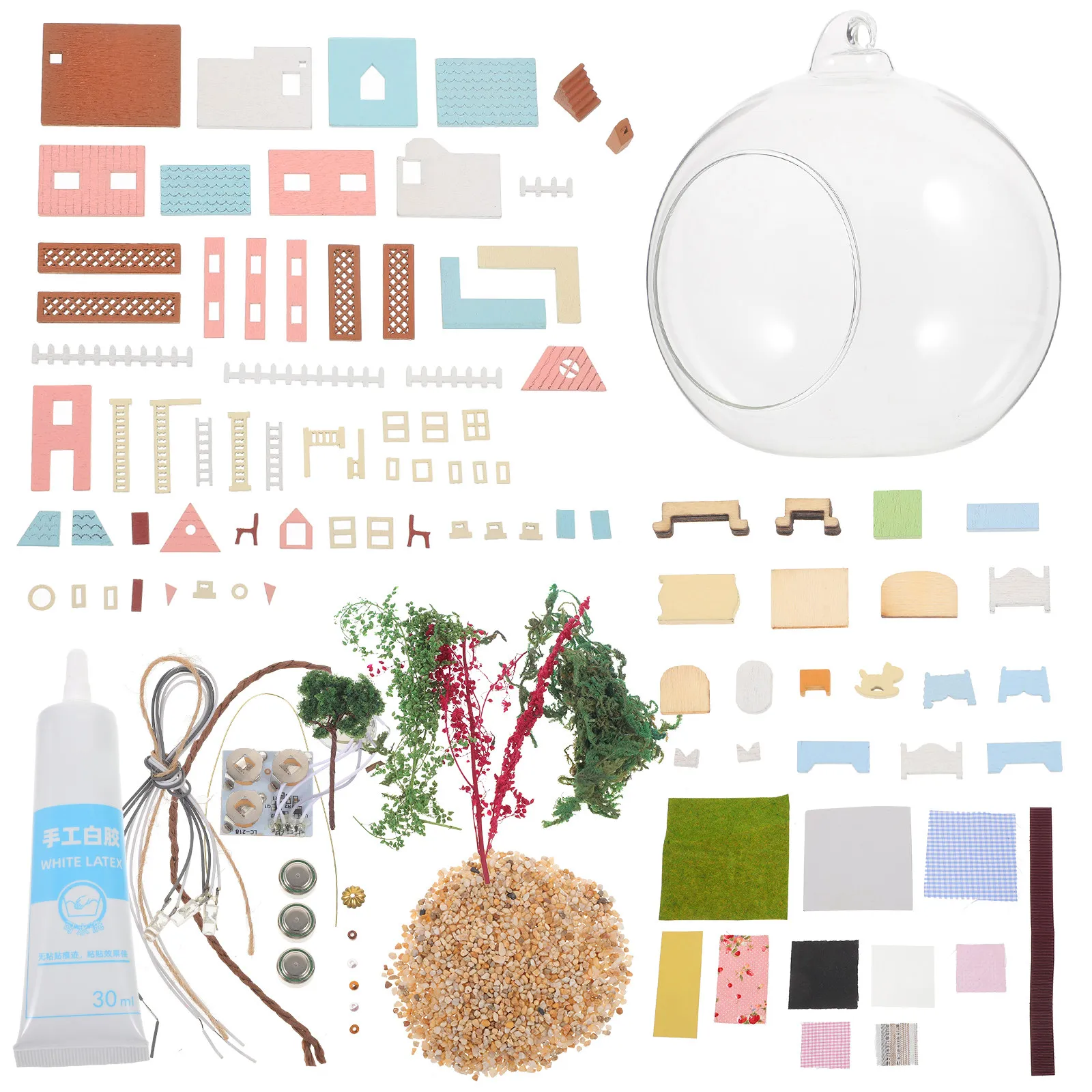 Miniature Glass House DIY Kit Creative Buildable Home Decor Craft Project for Children Friends Imagination Gift
Miniature Glass House DIY Kit Creative Buildable Home Decor Craft Project for Children Friends Imagination Gift