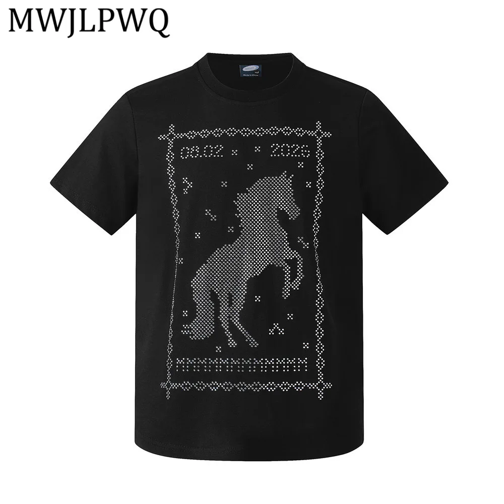 MWJLPWQ Rhinestone Print Short-Sleeve T-Shirt For Men Summer Hip-Hop Trendy Niche Style Loose Casual Round-Neck Tops New 16404
MWJLPWQ Rhinestone Print Short-Sleeve T-Shirt For Men Summer Hip-Hop Trendy Niche Style Loose Casual Round-Neck Tops New 16404
