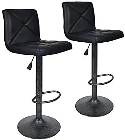 Bar Stools, Modern Bla Pu Leather Barstools With Ba Adjustable Counter Height Swivel Bar Stool, Set Of 2 (Black)
Bar Stools, Modern Bla Pu Leather Barstools With Ba Adjustable Counter Height Swivel Bar Stool, Set Of 2 (Black)