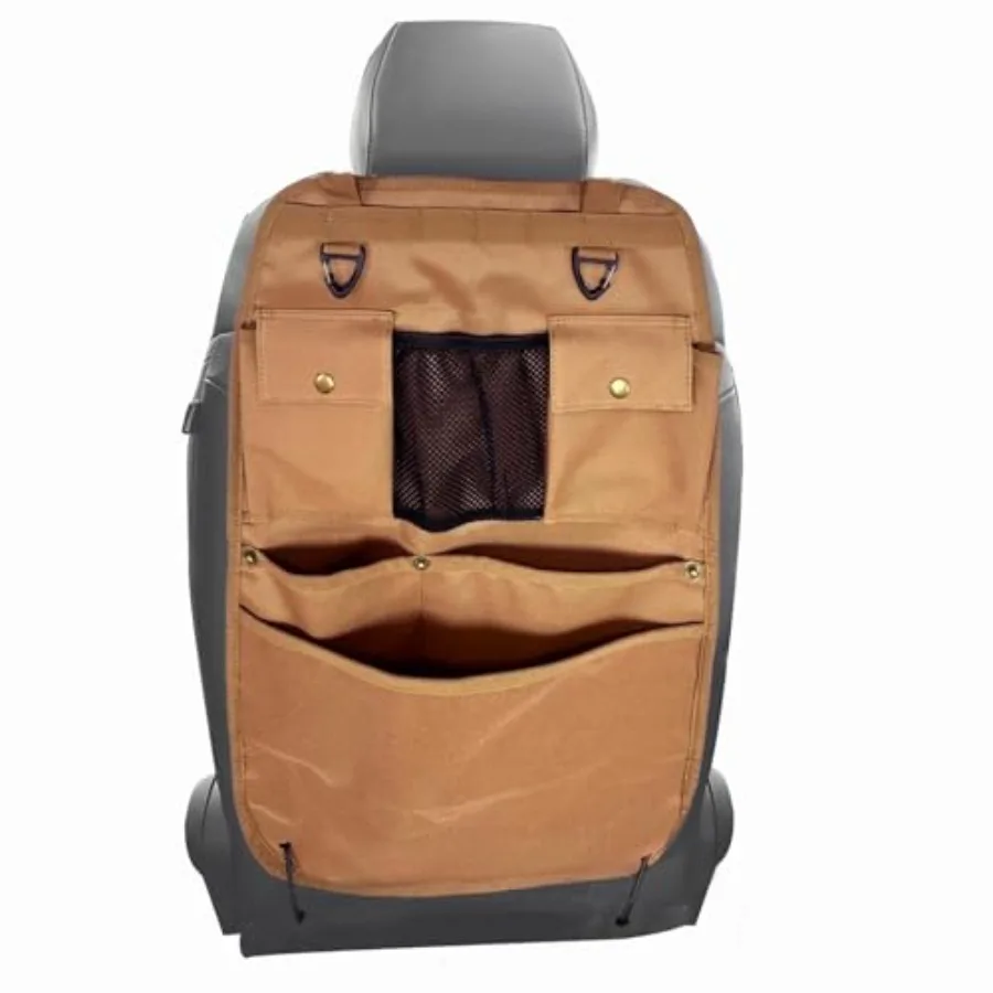 Car Seat Back Organizer with Multiple Pockets and Hooks brown
Car Seat Back Organizer with Multiple Pockets and Hooks brown
