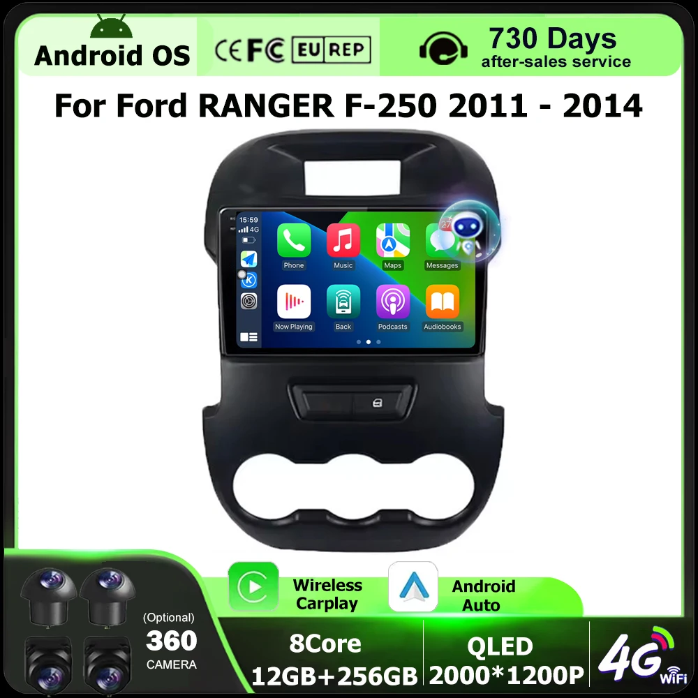 Android 15 For Ford RANGER F-250 2011 - 2014 Car Radio Multimedia Player GPS Navigation Tools Wireless Carplay Head Unit 4G WIFI
Android 15 For Ford RANGER F-250 2011 - 2014 Car Radio Multimedia Player GPS Navigation Tools Wireless Carplay Head Unit 4G WIFI