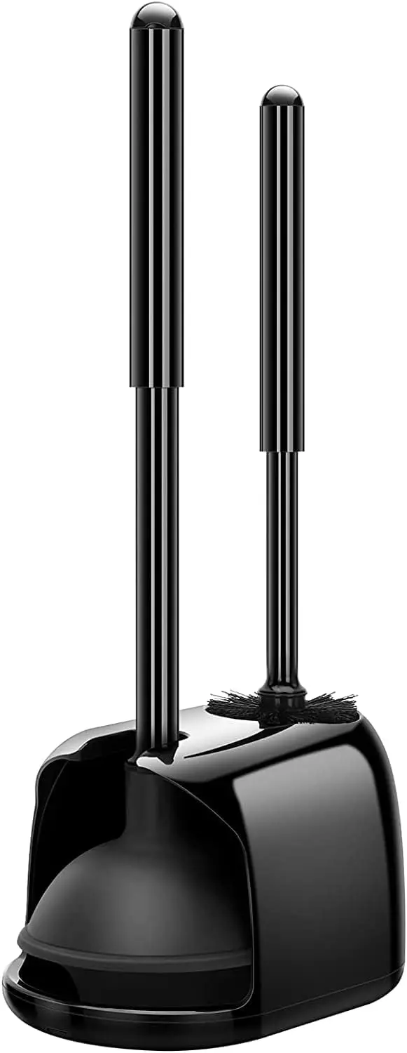 Heavy-Duty Toilet Plunger and Brush Set with Hidden Storage for Deep Cleaning - Black
Heavy-Duty Toilet Plunger and Brush Set with Hidden Storage for Deep Cleaning - Black