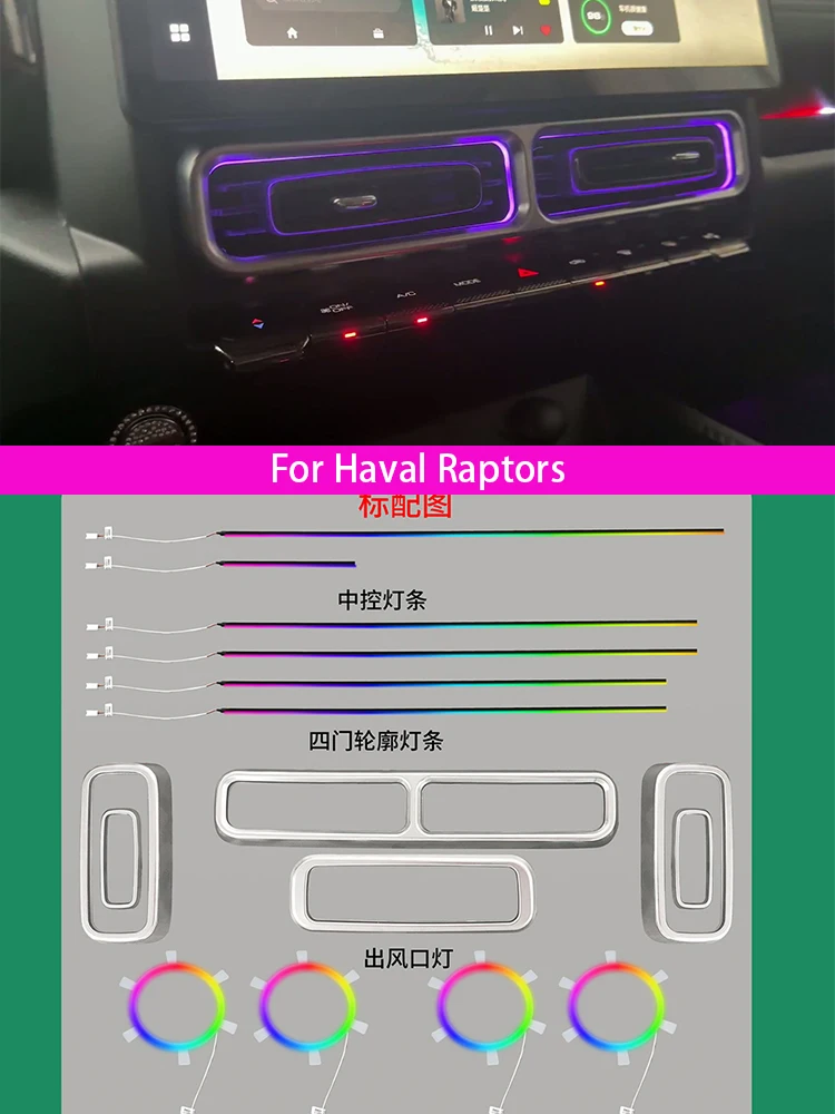 For Haval Raptors Atmosphere Light, Atmosphere Light, Decorative Light, Colorful Light, Decorative Strip, Luminous Strip
For Haval Raptors Atmosphere Light, Atmosphere Light, Decorative Light, Colorful Light, Decorative Strip, Luminous Strip