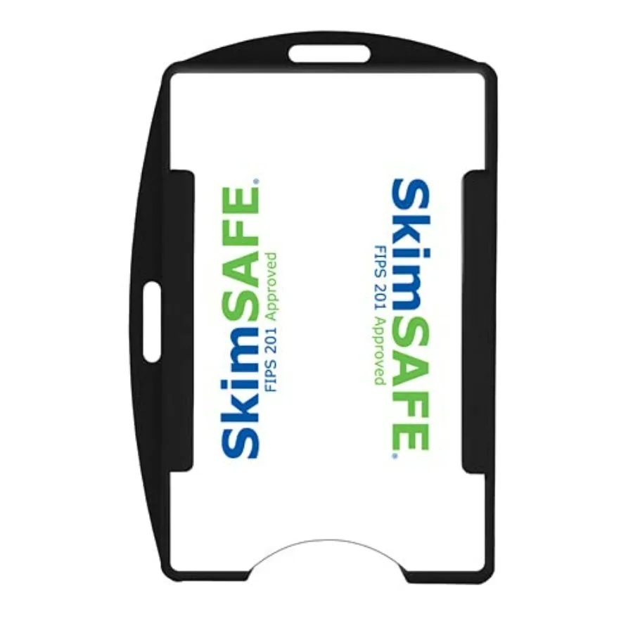 RFID Blocking ID Badge Holder Holds 2 Cards - SkimSAFE - Dual Sided Shield Blocks 13.56MHz Radio Signal
RFID Blocking ID Badge Holder Holds 2 Cards - SkimSAFE - Dual Sided Shield Blocks 13.56MHz Radio Signal