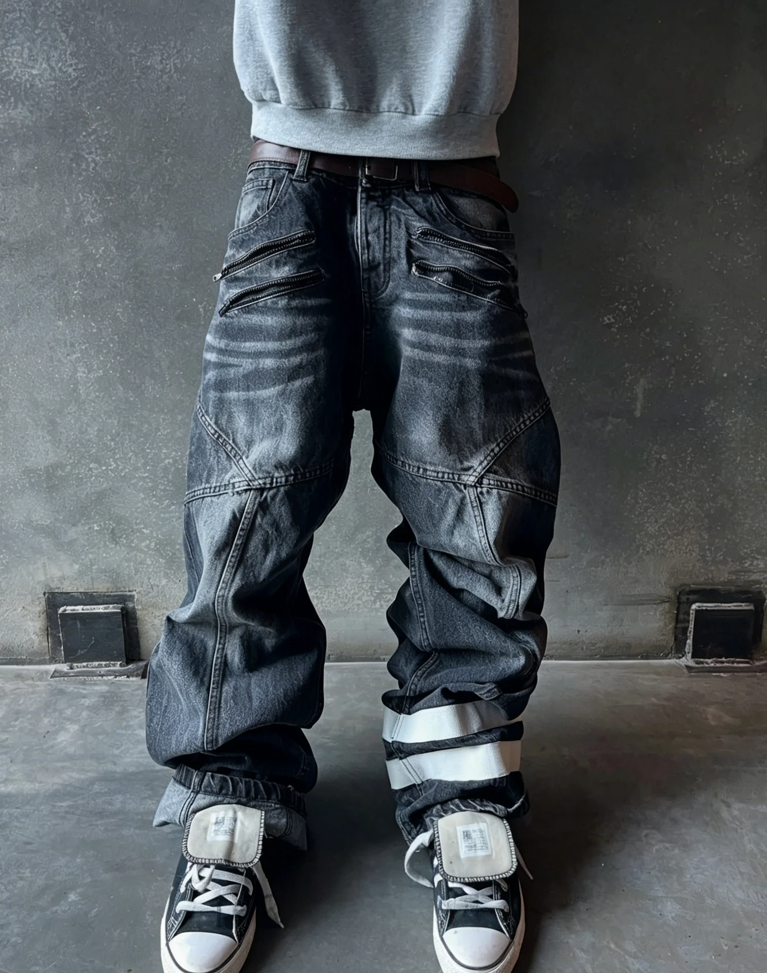 American retro washed printed personalized design pants, vintage men's and women's commuting jeans, floor length loose pants
American retro washed printed personalized design pants, vintage men's and women's commuting jeans, floor length loose pants