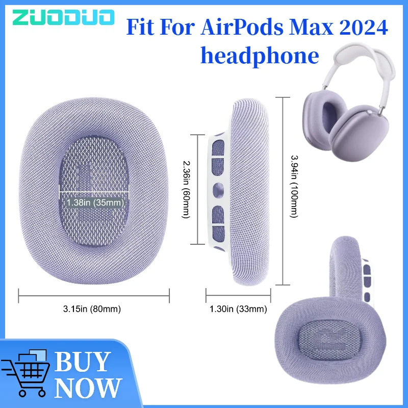ZUODUO Replacement Ear Pads Cushion for AirPods Max 2024 Headphones Earpads/Ear Cushions Repair Parts Earmuffs
ZUODUO Replacement Ear Pads Cushion for AirPods Max 2024 Headphones Earpads/Ear Cushions Repair Parts Earmuffs
