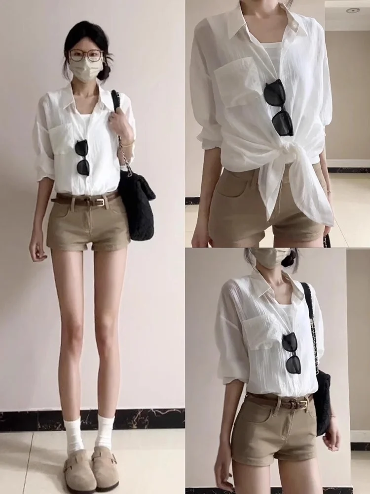 Джинсовые орты цвета хаки в стиле ретро, женские эластичные утягивающие шорты с высокой талией, трапециевидные брюки с запахом для тела, термобелье, застежка-молния
Джинсовые орты цвета хаки в стиле ретро, женские эластичные утягивающие шорты с высокой талией, трапециевидные брюки с запахом для тела, термобелье, застежка-молния