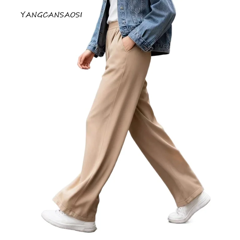 Women's Fashion Clothing New Heavyweight 93%Natural Mulberry Silk Elastic Heavy Crepe Khaki High Waist Casual Straight Leg Pants
Women's Fashion Clothing New Heavyweight 93%Natural Mulberry Silk Elastic Heavy Crepe Khaki High Waist Casual Straight Leg Pants