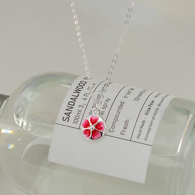 100% 925 Sterling Silver Flower Necklace for Women Girl Fashion Cute Pink Sakura Design Jewelry Birthday Gift Dropshipping
100% 925 Sterling Silver Flower Necklace for Women Girl Fashion Cute Pink Sakura Design Jewelry Birthday Gift Dropshipping