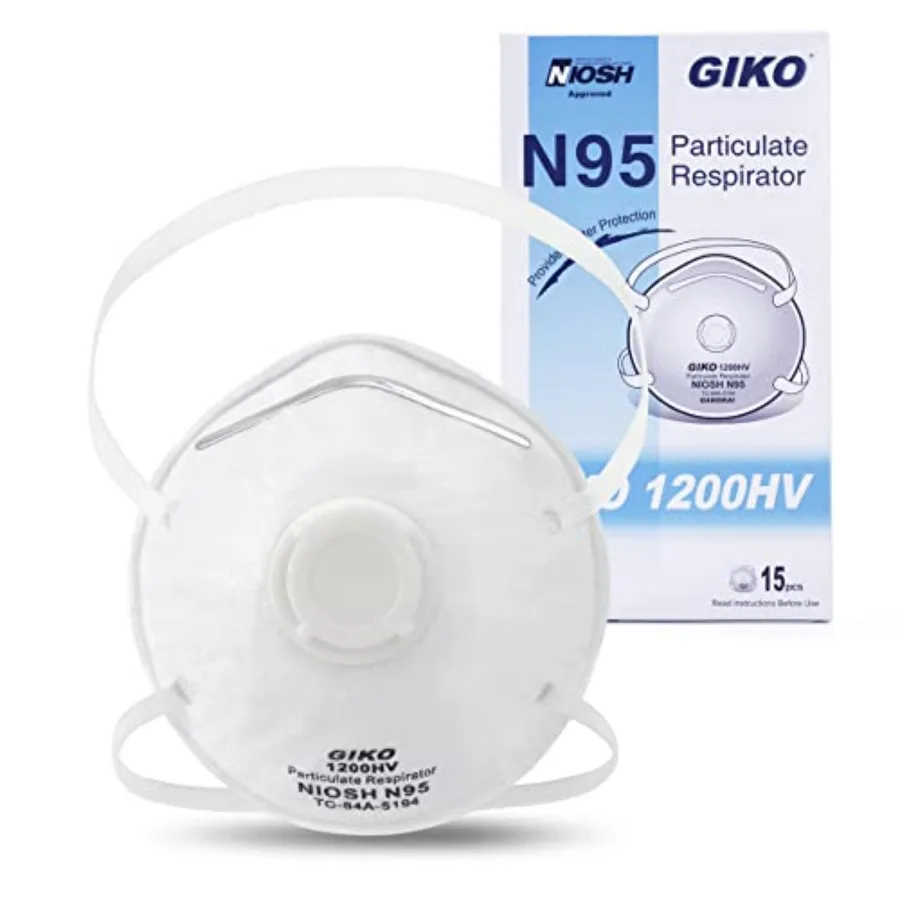 N95 Respirator Masks - 15Pcs NIOSH Certified Safety Masks Cup Particulate Respirator Mask with Breathing Valve for Adult, Men,
N95 Respirator Masks - 15Pcs NIOSH Certified Safety Masks Cup Particulate Respirator Mask with Breathing Valve for Adult, Men,