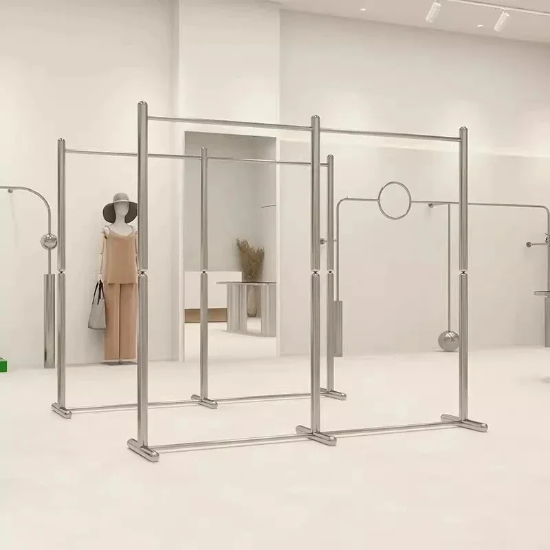 Clothing store stainless steel display rack special-shaped cylindrical hanger simple women's clothing store special display rack
Clothing store stainless steel display rack special-shaped cylindrical hanger simple women's clothing store special display rack
