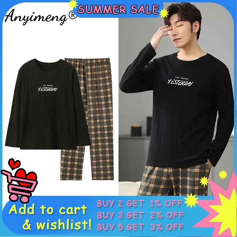 Big Size Men Pajamas Autumn Winter New Chic Gentleman Pjs Fashion Mens Casual Sleepwear Plaid Pants Cotton Pijama Set for Boy
Big Size Men Pajamas Autumn Winter New Chic Gentleman Pjs Fashion Mens Casual Sleepwear Plaid Pants Cotton Pijama Set for Boy