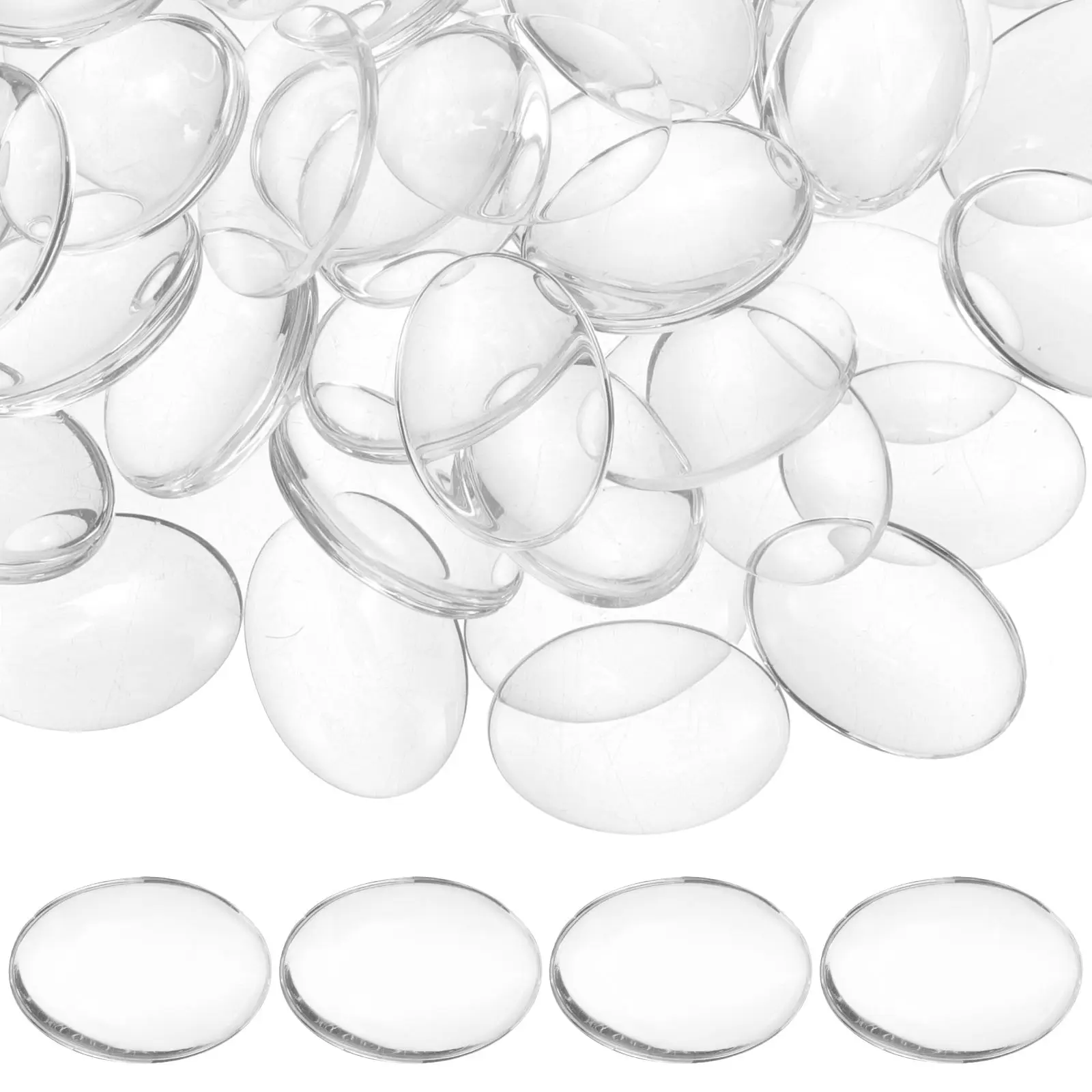 100 Pcs Clear Glass Cabochons Oval Shape Jewelry Making Supplies Gemstone Pieces For Bracelets Earrings Pendant DIY Crafts
100 Pcs Clear Glass Cabochons Oval Shape Jewelry Making Supplies Gemstone Pieces For Bracelets Earrings Pendant DIY Crafts