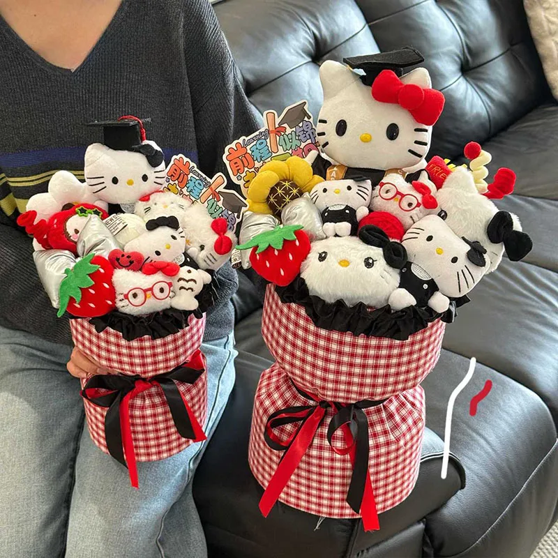 Kawaii Hello Kitty Graduation Plush Bouquet Cartoon KT Cat Doll Flower Bouquet Creative Graduation Party Birthday Gift for Girls
Kawaii Hello Kitty Graduation Plush Bouquet Cartoon KT Cat Doll Flower Bouquet Creative Graduation Party Birthday Gift for Girls