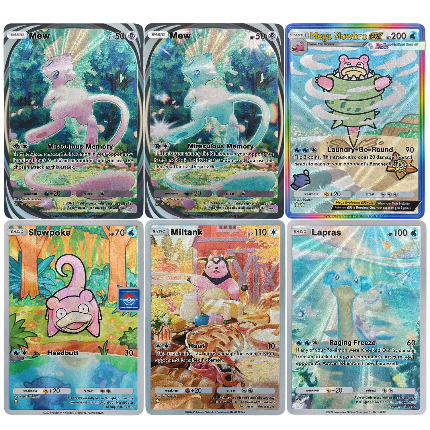 11PCS/Set TCG Pocket English Mew Slowpoke Morpeko Mega Slowbro Groudon Lapras Coarse Texture Game Collection Card Toy
11PCS/Set TCG Pocket English Mew Slowpoke Morpeko Mega Slowbro Groudon Lapras Coarse Texture Game Collection Card Toy