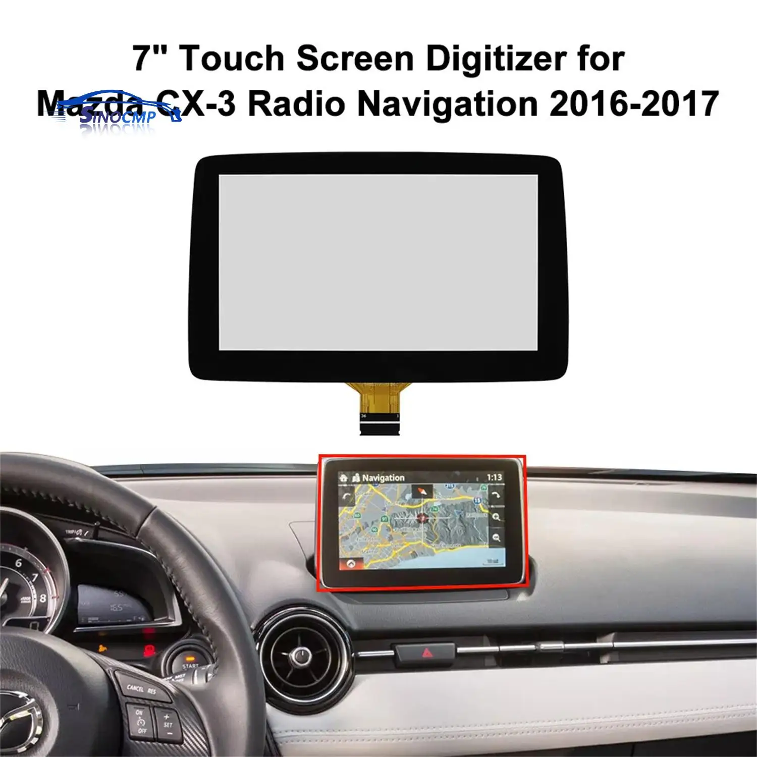 7" Touch Screen Display Glass Digitizer TM070RDZ38 For 2014-2019 Mazda 3 CX-3 MX-5 Navigation BHP1611J0D K40005A29F ND1F611J0
7" Touch Screen Display Glass Digitizer TM070RDZ38 For 2014-2019 Mazda 3 CX-3 MX-5 Navigation BHP1611J0D K40005A29F ND1F611J0