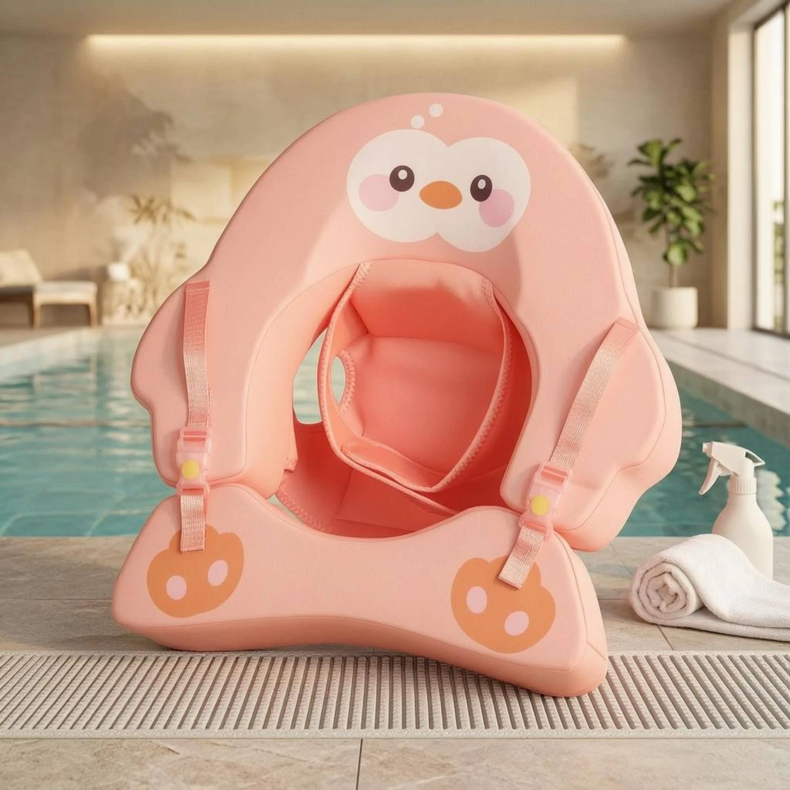 Penguin Swim Float Support Straps Swim Seat with Backrest Baby Pool Buoyancy Aid Waterproof for Babies
Penguin Swim Float Support Straps Swim Seat with Backrest Baby Pool Buoyancy Aid Waterproof for Babies