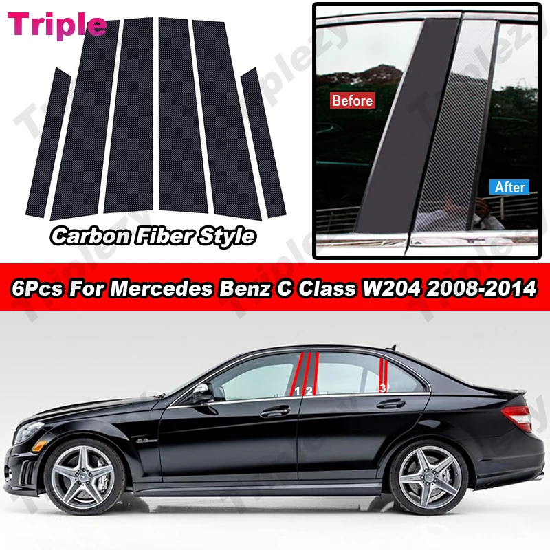 6Pcs PC Material Car Door Window B C Pillar Post Column Cover Trim Carbon Fiber Sticker For Mercedes Benz C Class W204 2008-2014
6Pcs PC Material Car Door Window B C Pillar Post Column Cover Trim Carbon Fiber Sticker For Mercedes Benz C Class W204 2008-2014