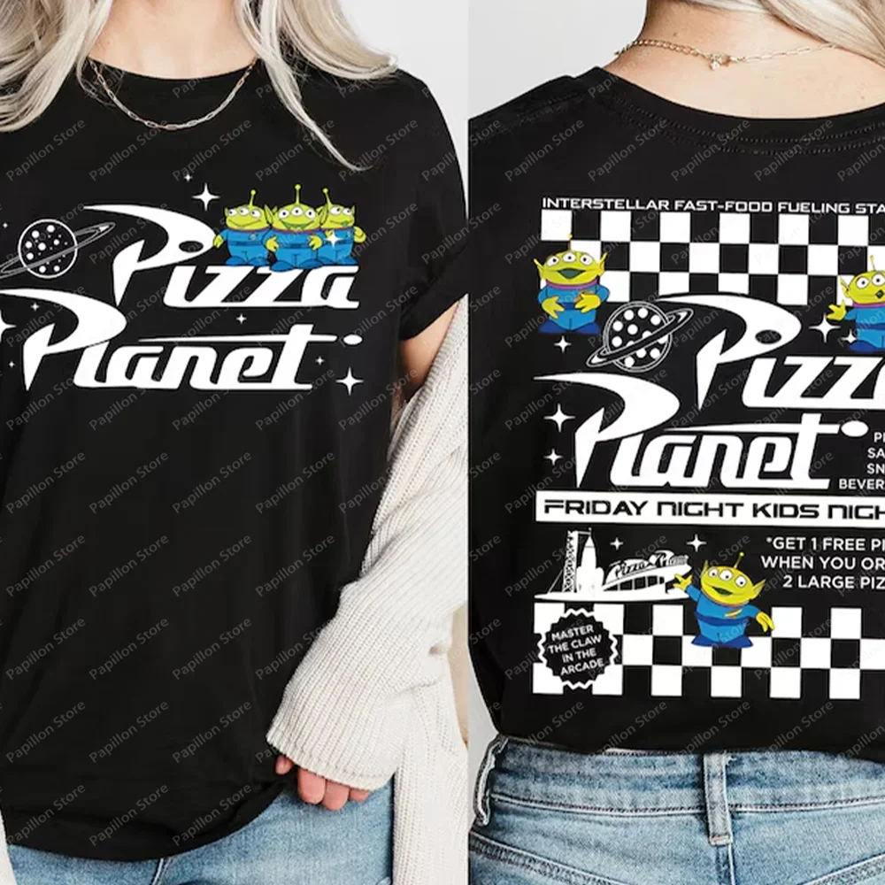 Рубашка Pizza Planet Toy Story Толстовка с изображением пришельцев Футболка Toy Story Семейный топ Забавная женская футболка с изображением пиццы Подарок 2025 Одежда Y2k Лето
Рубашка Pizza Planet Toy Story Толстовка с изображением пришельцев Футболка Toy Story Семейный топ Забавная женская футболка с изображением пиццы Подарок 2025 Одежда Y2k Лето