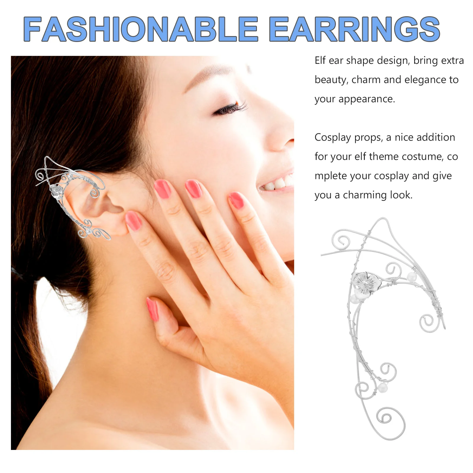 2Pcs Vintage Earrings Women Cuffs Non Piercing Jewelry Copper Elf Ear Cuff Cosplay Props Lightweight Comfortable
2Pcs Vintage Earrings Women Cuffs Non Piercing Jewelry Copper Elf Ear Cuff Cosplay Props Lightweight Comfortable