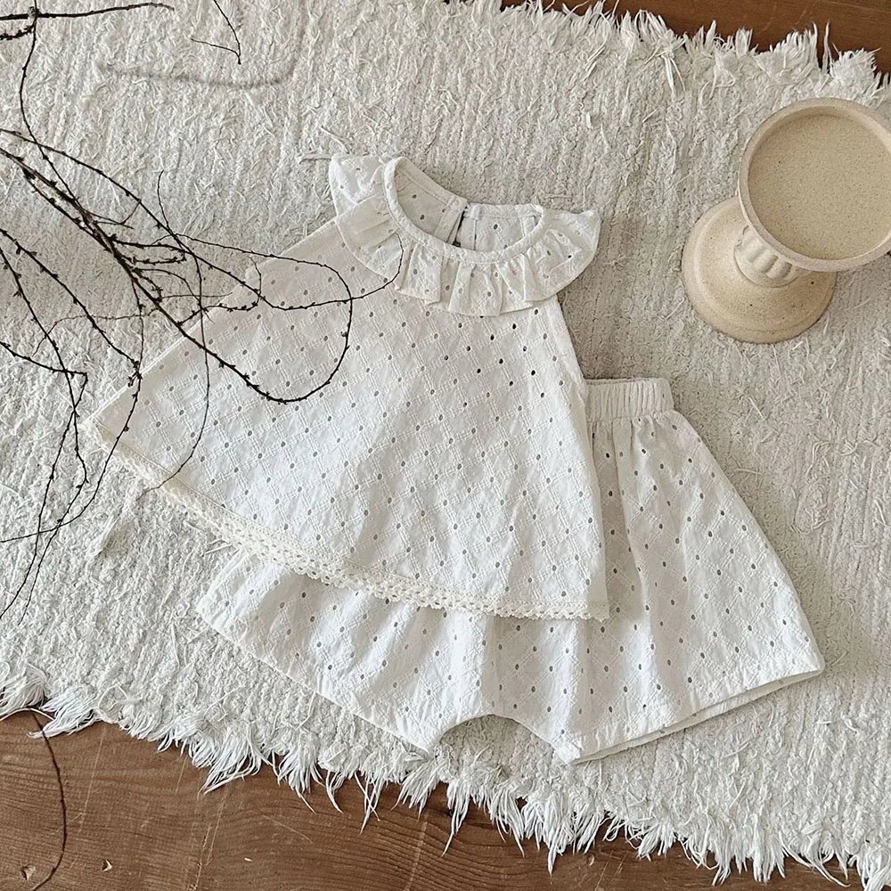 2024 Baby Summer Clothes Summer Baby Girls Clothes Set Ruffle Collar Tee And Shorts 2 Pcs Girls Clothes Suit Baby Outfit
2024 Baby Summer Clothes Summer Baby Girls Clothes Set Ruffle Collar Tee And Shorts 2 Pcs Girls Clothes Suit Baby Outfit