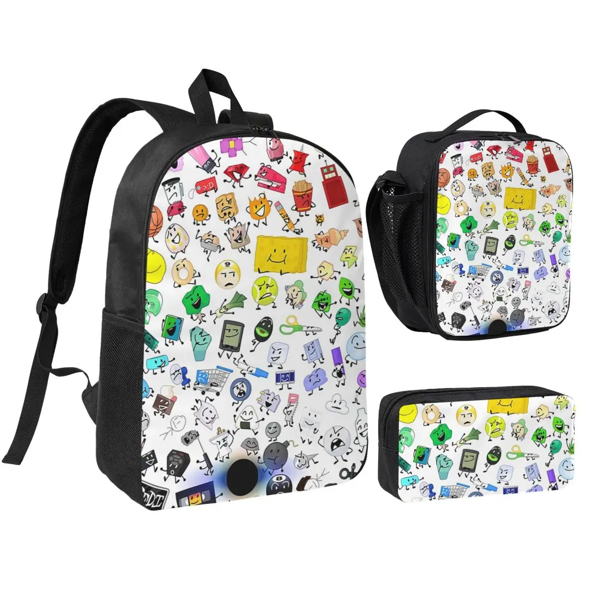 BFB And TPOT Full Cast BFDI Backpack Boys Girls BookBag School Bag Shoulder Bags 3ps Insulated Lunch Bag Pencil Case
BFB And TPOT Full Cast BFDI Backpack Boys Girls BookBag School Bag Shoulder Bags 3ps Insulated Lunch Bag Pencil Case