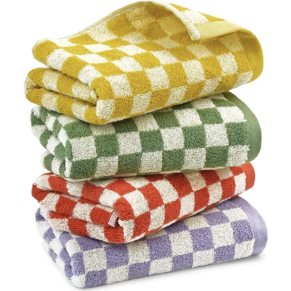 Soft Cotton Hand Towels 4 Pack Checkered 13x29 Inches for Bathroom Spa Gym Kitchen 4 Colors
Soft Cotton Hand Towels 4 Pack Checkered 13x29 Inches for Bathroom Spa Gym Kitchen 4 Colors