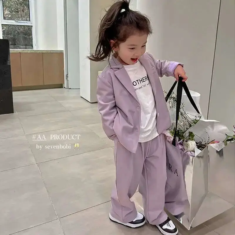 Girls Casual Suit Spring Autumn New Style Fashionable Versatile Jacket Straight Leg Pants Two-Piece Set Children's Outfit
Girls Casual Suit Spring Autumn New Style Fashionable Versatile Jacket Straight Leg Pants Two-Piece Set Children's Outfit