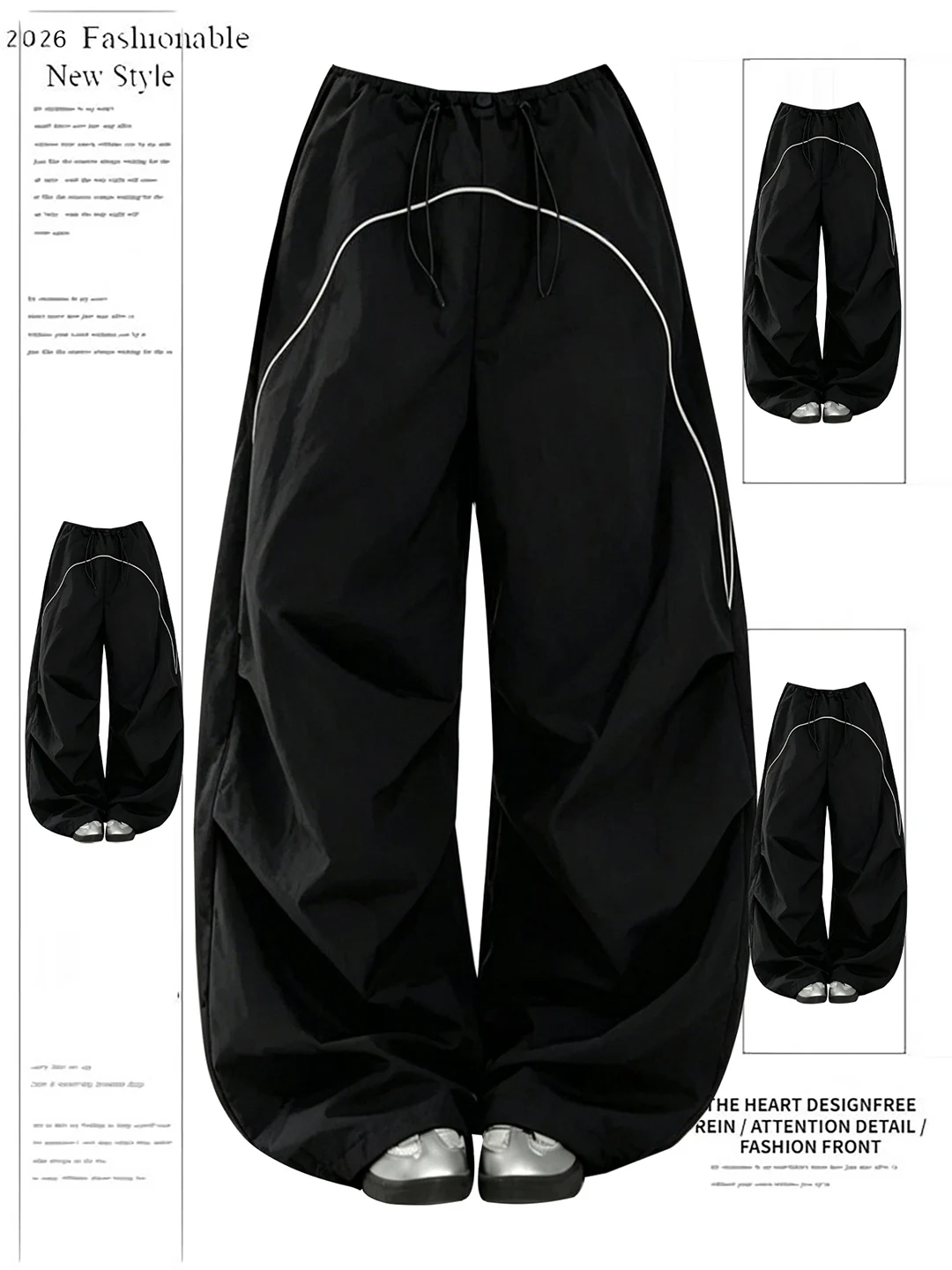 American Style Reflective Strip Design Loose Work Pants Women's Summer Outdoor Sports Lightweight Wide Leg Long Trousers
American Style Reflective Strip Design Loose Work Pants Women's Summer Outdoor Sports Lightweight Wide Leg Long Trousers