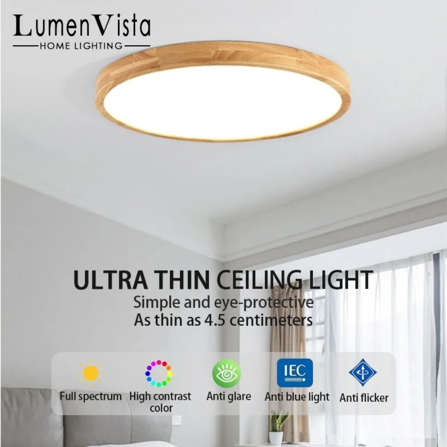 Nordic Solid Wood Ceiling Light Round Wood Grain LED Ceiling Lamp Kitchen Study Living Room Bedroom Indoor Home Decor Lighting
Nordic Solid Wood Ceiling Light Round Wood Grain LED Ceiling Lamp Kitchen Study Living Room Bedroom Indoor Home Decor Lighting