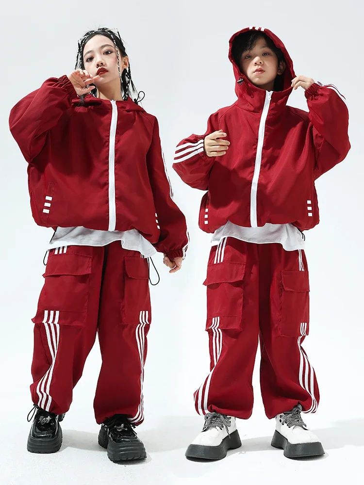 Street dance children's trendy clothing for spring and autumn primary and secondary school student sports meet class clothing fo
Street dance children's trendy clothing for spring and autumn primary and secondary school student sports meet class clothing fo