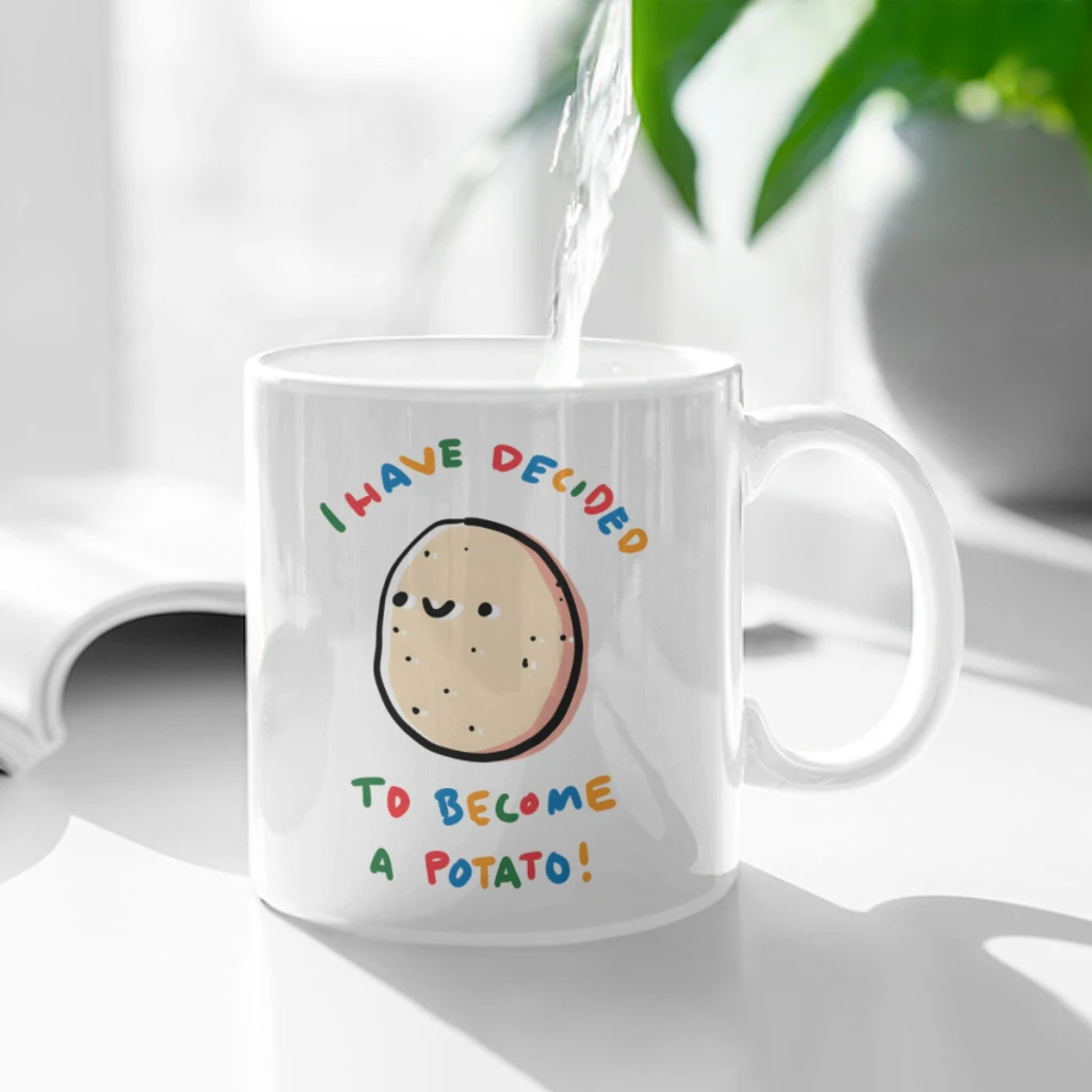 I have decided to become a potato! Ceramic Cup Coffee Oatmeal Breakfast Cup Creative Personality Mug
I have decided to become a potato! Ceramic Cup Coffee Oatmeal Breakfast Cup Creative Personality Mug