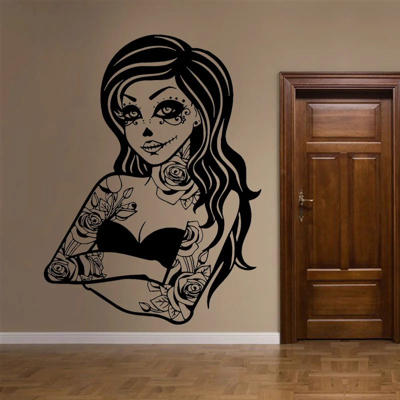 Horror Gothic Tattoo Dead Girl Wall Sticker Vinyl Art Home Decor for Boys Teens Room Decals Halloween Decoration Wallpaper G074
Horror Gothic Tattoo Dead Girl Wall Sticker Vinyl Art Home Decor for Boys Teens Room Decals Halloween Decoration Wallpaper G074