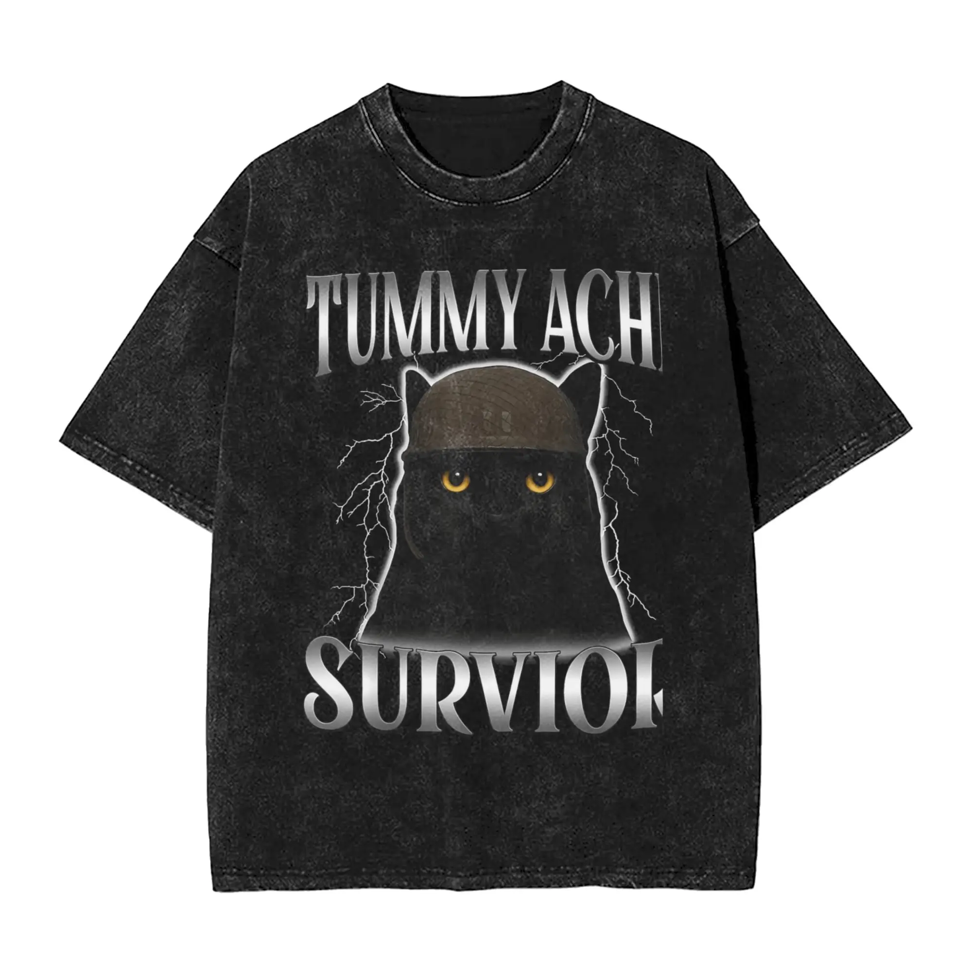 Vintage Washed T-Shirt Tummy Ache Survivor Funny Cat Meme Humor Design Cotton T-Shirts Leisure Tshirt for Man Beach Pattern Tops
Vintage Washed T-Shirt Tummy Ache Survivor Funny Cat Meme Humor Design Cotton T-Shirts Leisure Tshirt for Man Beach Pattern Tops