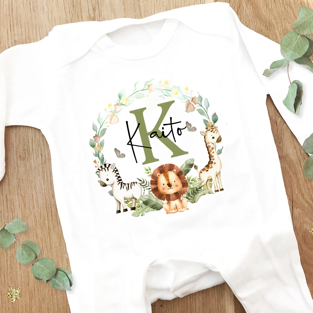 Personalized Baby Sleepsuit Custom Name Newborn Wild One Romper Safari Animals Print Outfit Infant Footies Baby Shower Gift
Personalized Baby Sleepsuit Custom Name Newborn Wild One Romper Safari Animals Print Outfit Infant Footies Baby Shower Gift