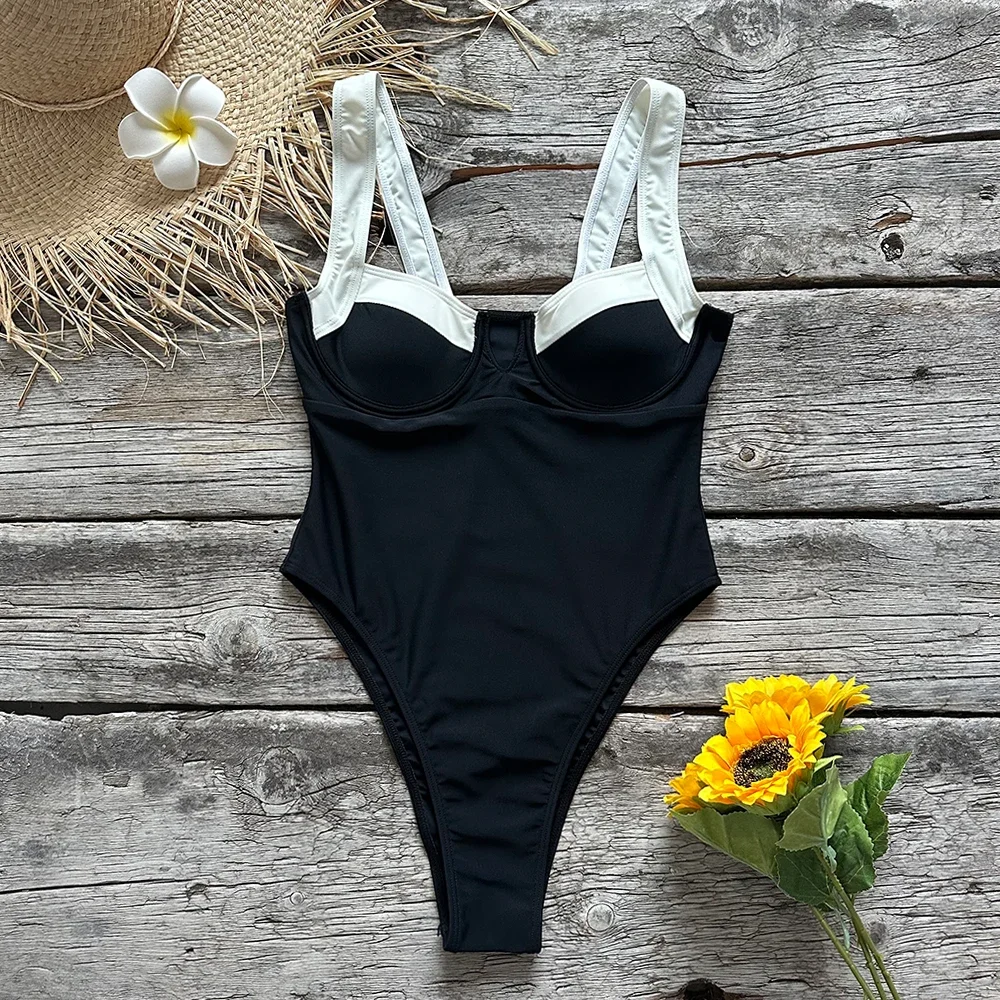 2025 New Black White One Piece Swimsuit Sexy Solid Swimwear Women Bathing Suit Beach Backless Monokini Swimsuit Female
2025 New Black White One Piece Swimsuit Sexy Solid Swimwear Women Bathing Suit Beach Backless Monokini Swimsuit Female