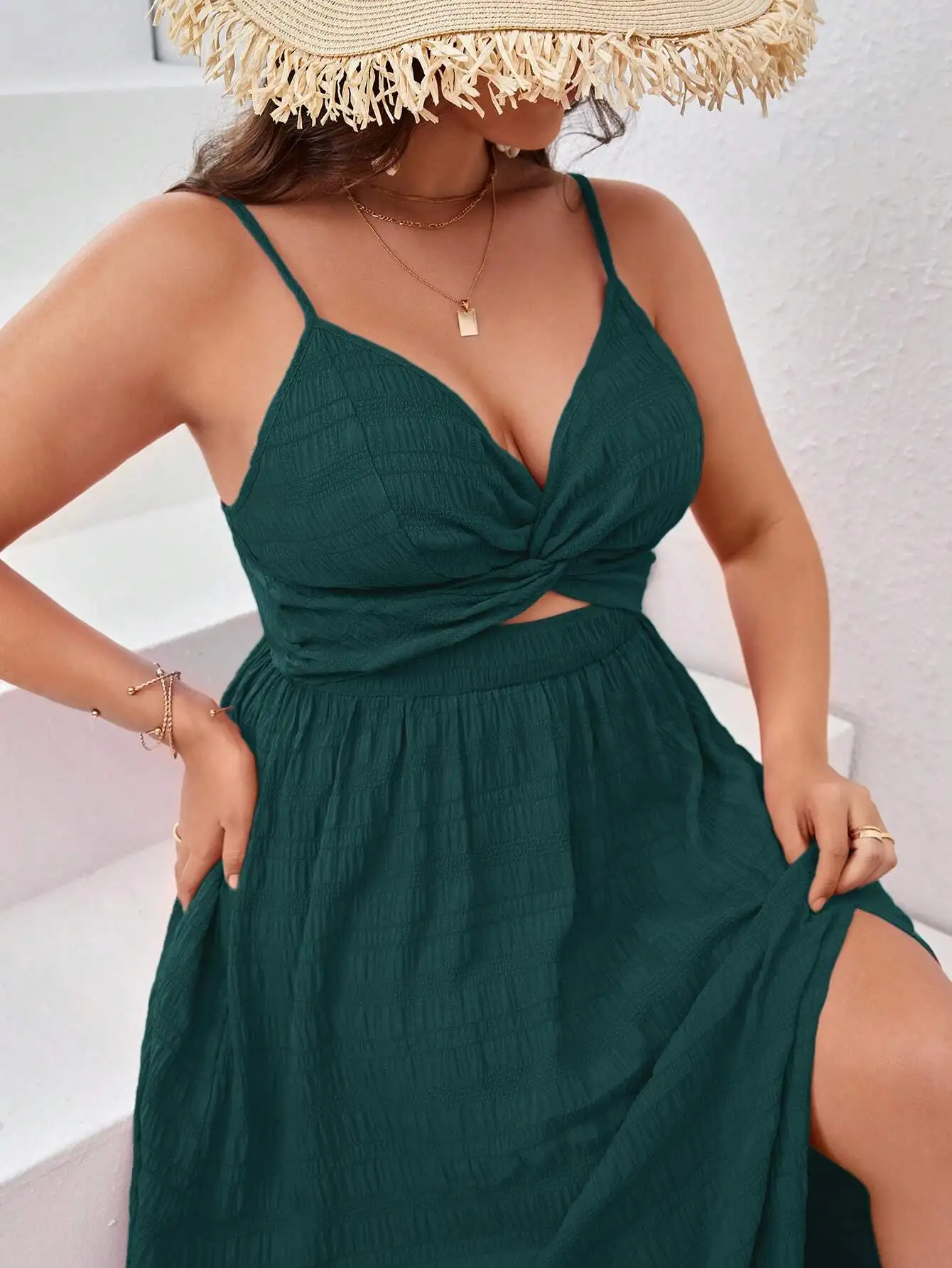 Plus Size Sleeveless Twist Knot Cami Summer Dress Beach Boho Sundress Holiday Outfit
Plus Size Sleeveless Twist Knot Cami Summer Dress Beach Boho Sundress Holiday Outfit