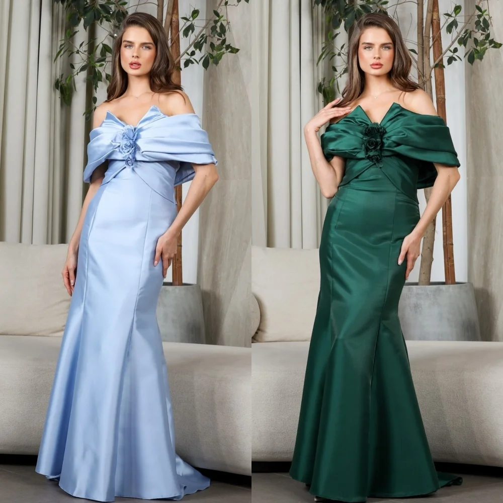 Customized Sparkle Pleat Handmade Flower Mermaid Off-the-shoulder Long Dresses Bespoke Occasion Simple
Customized Sparkle Pleat Handmade Flower Mermaid Off-the-shoulder Long Dresses Bespoke Occasion Simple