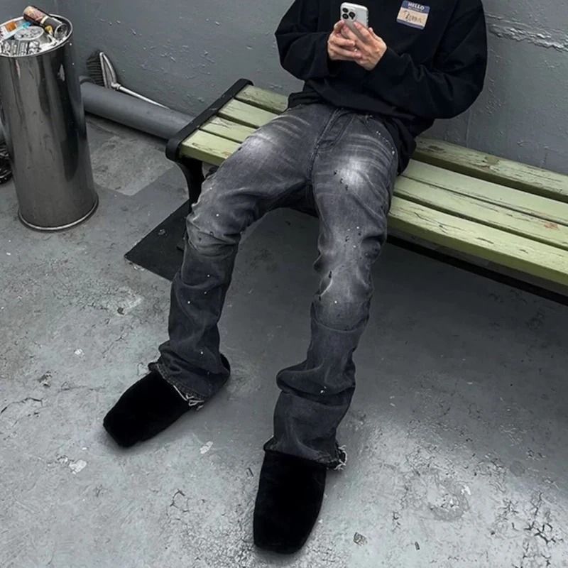 Расклешенные джинсы American High Street FAR ARCHIVE VIBE в стиле ретро, мужские модные брендовые джинсы с переплетенными чернилами и потертым подолом
Расклешенные джинсы American High Street FAR ARCHIVE VIBE в стиле ретро, мужские модные брендовые джинсы с переплетенными чернилами и потертым подолом