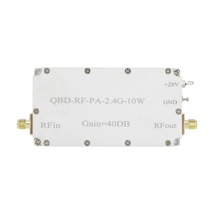 QBF-RF-PA-2.4G-10W RF Power Amplifier One-Way RF Power Amp Featuring 40DB Gain
QBF-RF-PA-2.4G-10W RF Power Amplifier One-Way RF Power Amp Featuring 40DB Gain