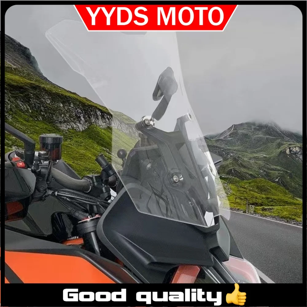 Suitable for KTM 1290GT (2019-2022 models) SUPERDUKE modified windshield heightening and smoked front windshield accessories.
Suitable for KTM 1290GT (2019-2022 models) SUPERDUKE modified windshield heightening and smoked front windshield accessories.